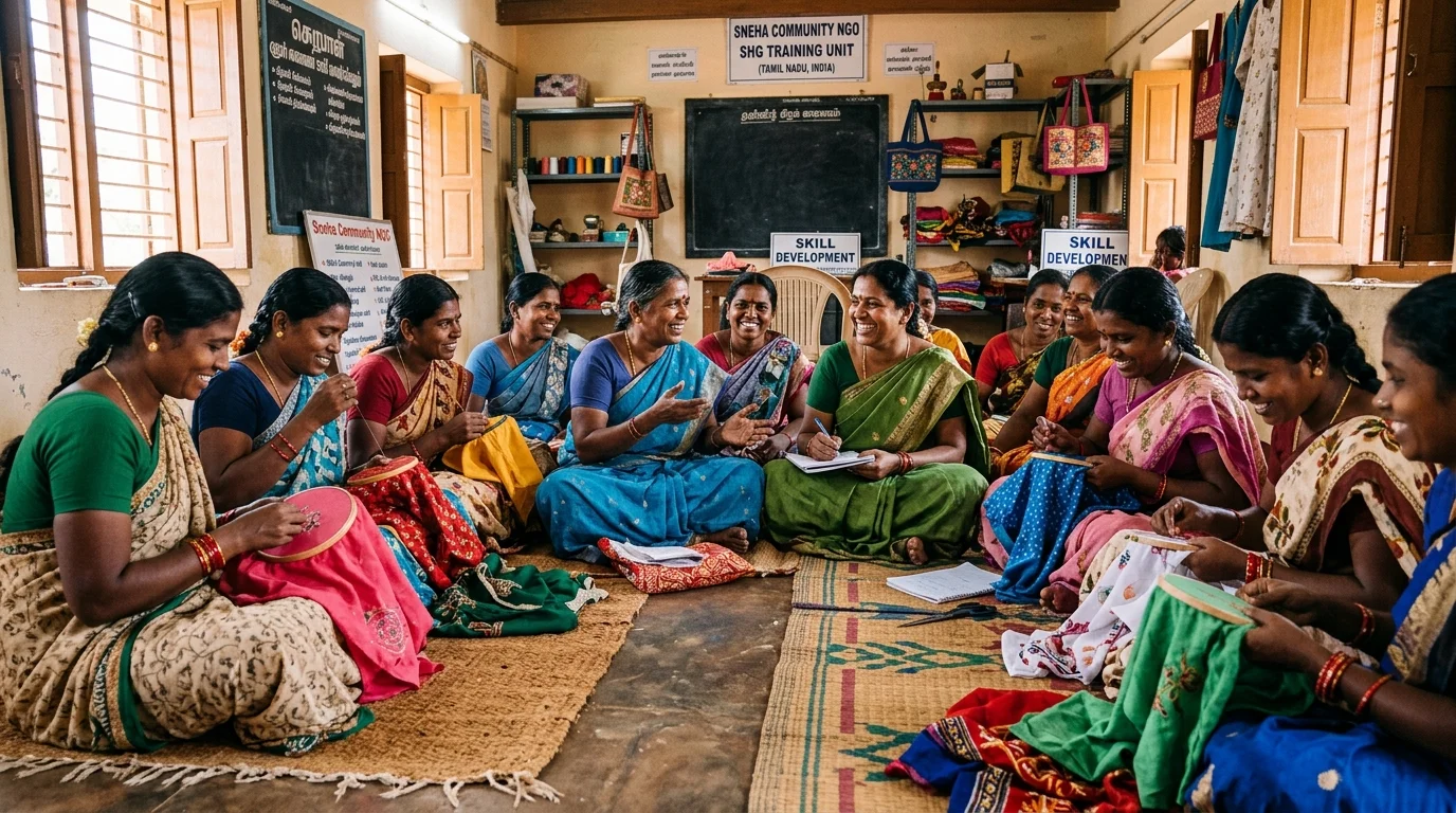 Women empowerment workshop with participants learning and discussing